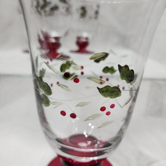 Pfaltzgraff Dining 4 Pfaltzgraff Winterberry Stemless Water Goblets